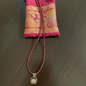 Lotus flower beaded necklace